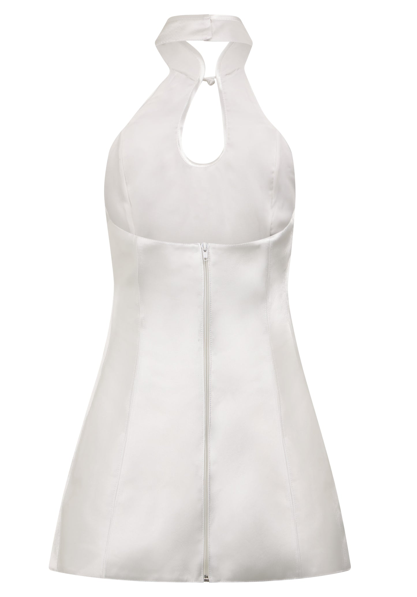 Shanghai dress white saten