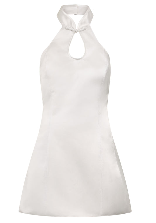 Shanghai dress white saten