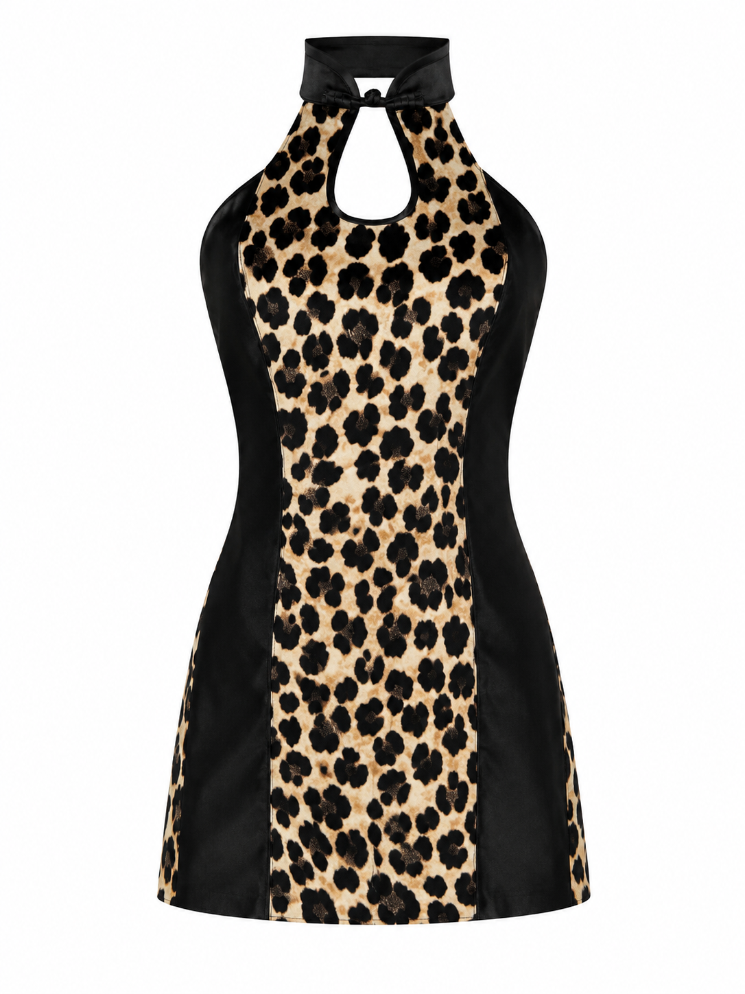Shanghai dress leopard and black